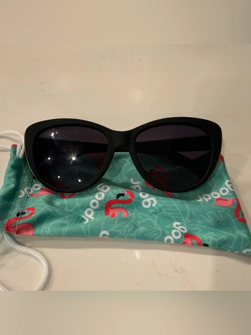 Goodr Breakfast at Tiffany’s black cat eye sunglasses